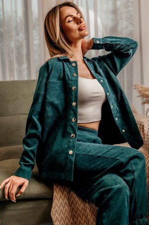 Женский вельветовый костюм с брюками джоггерами Happyfox