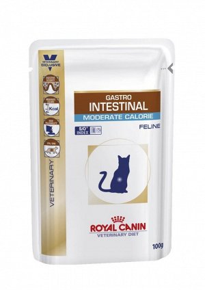 Royal Canin GASTROINTESTINAL MODERATE CALORIE FELINE (ГАСТРО-ИНТЕСТИНАЛ МОДРИТ КАЛОРИЕ ФЕЛИН) , ПАУЧдиета для кошек при панкреатите и нару