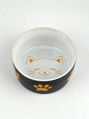 Миска керамическая «Веселый котик», 200 мл, 10.5x9.5x5 см