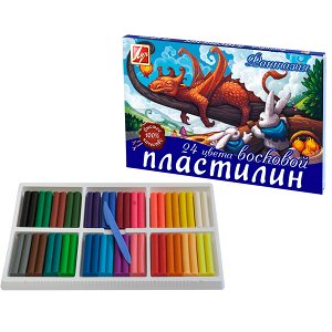 Пластилин 24цв фантазия луч