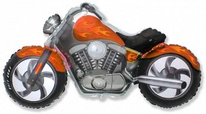 902731 Шар-фигура/ мини фольга, "Мотоцикл-байк оранжевый" (FM), 14"/36 см