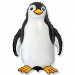 902745N Шар-фигура/ мини фольга, &quot;Пингвин счастливый черный&quot; (FM), 13&quot;/33 см