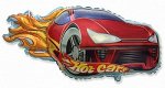 902748 Шар-фигура/ мини фольга, &quot;Тачка гоночная красная&quot; (FM), 16&quot;/41 см