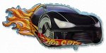 902748 Шар-фигура/ мини фольга, &quot;Тачка гоночная черная&quot; (FM), 16&quot;/41 см