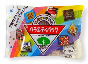 Шоколад Tirol Choco Variety pack ассорти 25 шт, м/у, 179г,