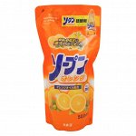 Жидкость для мытья посуды «Kaneyo - Сладкий апельсин»  (мягкая упаковка) 500 мл
