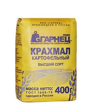 Крахмал картофельный без глютена, 400гр