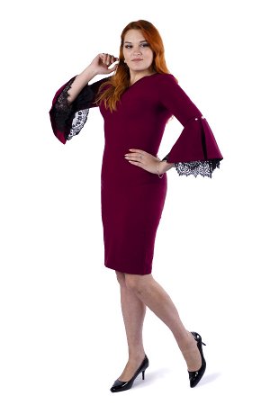 Женское платье мини красный 4051 размер 46, 48, 50, 52