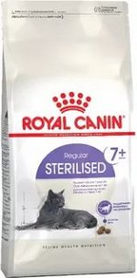 Royal Canin  STERILISED 7+ (СТЕРИЛАЙЗД 7+)
Питание, способствующее поддержанию оптимального веса, для стерилизованных кошек и кастрированных котов в возрасте старше 7 лет