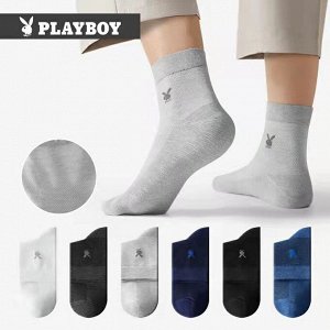 Носки хлопковые с сеткой "Playboy"