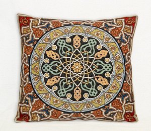 Подушка декоративная 45х45см гобелен Орнамент Мозаика