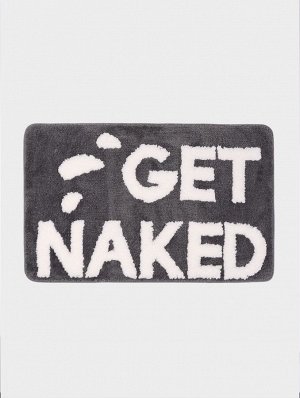 Коврик Доляна Get Naked, 50x80 см, микрофибра, темно-серый