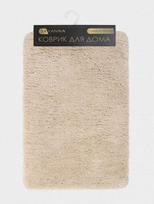 Коврик Savanna, 40x60 см, ворс 2 см, микрофибра, бежевый