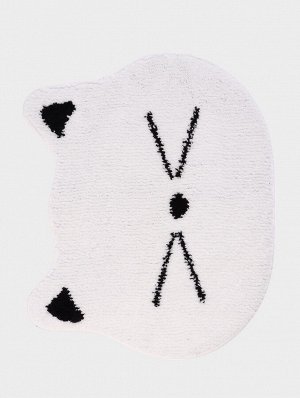 Коврик Доляна White Cat, 50.5x61 см, ворс 1.5 см, микрофибра, белый