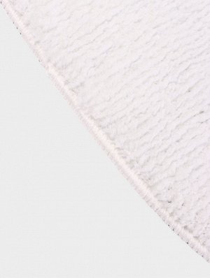 Коврик Доляна White Cat, 50.5x61 см, ворс 1.5 см, микрофибра, белый
