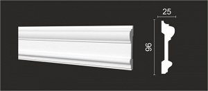 Молдинг DD601 Decor-Dizayn из дюрополимера 96*25мм 2м 1/12