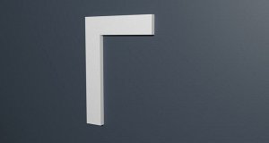 Молдинг DD620 Decor-Dizayn из дюрополимера "ГРАНИ" 40*10мм 2м 1/55