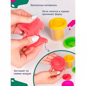Набор для детской лепки "Тесто-пластилин. Неоновые цвета".