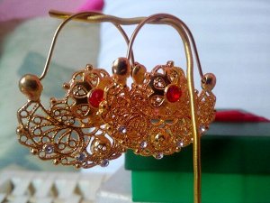 Серьги позолота