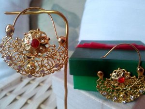 Серьги позолота