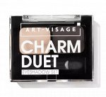 AV Тени для век двойные CHARM DUET 02 жемчужное золото/темный шоколад