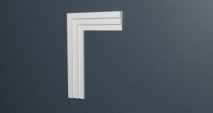 Молдинг DD624 Decor-Dizayn из дюрополимера "ГРАНИ" 42*12мм 2м 1/68