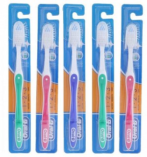 ORAL_B Зубная щетка 1 2 3 Чистота Свежесть Даже между зубов 40 средняя 1шт