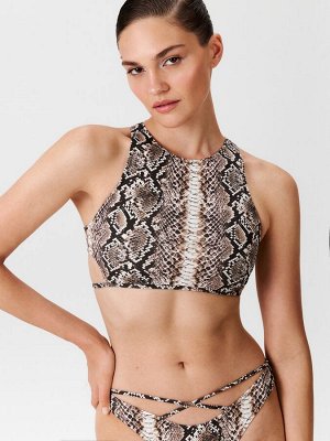Бюстгальтер купальный жен.Bralette Oceana змеиный принт
