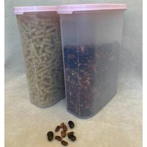 Набор Компактусов овальный 2,3 л с розовой крышкой, 2шт - Tupperware®.