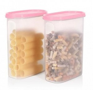 Набор Компактусов овальный 2,3 л с розовой крышкой, 2шт - Tupperware®.