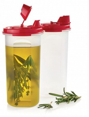 Компактус круглый с красной крышкой и клапаном 890 мл 1шт - Tupperware®.