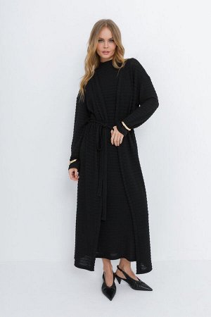 Костюм Костюм Pirs 5862 черный 
Состав: Платье: Вискоза-53%; ПЭ-42%; Спандекс-5%; Кардиган: Вискоза-53%; ПЭ-42%; Спандекс-5%; Платье: Вискоза-60%; Спандекс-4%; ПА-36%;
Сезон: Весна
Рост: 164

Комплек