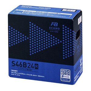 Аккумулятор FB Echno HV S46B24R, 45Ач, CCA 325A, необслуживаемый, технология AGM, для TOYOTA PRIUS