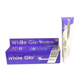 Зубная паста White Glo Purple Colour Corrector. 100гр. Отбеливающая с Корректором Цвета. Содержит фиолетовый корректор цвета, для нейтрализации желтого оттенка и восстановления естественной белизны.