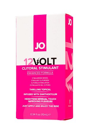 Гель для стимуляции клитора (мощного действия) JO 12VOLT с эффектом вибрации, 10 мл