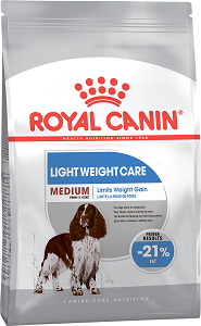 Royal Canin  MEDIUM LIGHT WEIGHT CARE (МЕДИУМ ЛАЙТ ВЕЙТ КЭА)
Питание для склонных к набору веса и малоактивных собак средних размеров в возрасте от 12 месяцев и старше