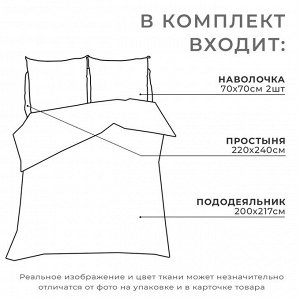 Постельное белье новогоднее Этель «Ёлки» евро 200*217 см,240*220 см,70*70 см -2 штуки