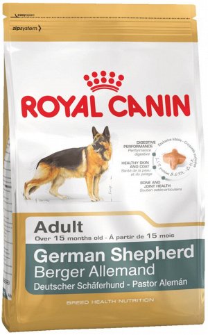 Royal Canin GERMAN SHEPHERD ADULT (НЕМЕЦКАЯ ОВЧАРКА ЭДАЛТ)Питание для взрослых собак породы немецкая овчарка в возрасте от 15 месяцев и ста