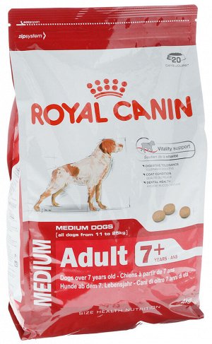 Royal Canin MEDIUM ADULT 7+ (МЕДИУМ ЭДАЛТ 7+)Питание для стареющих собак в возрасте от 7 до 10 лет