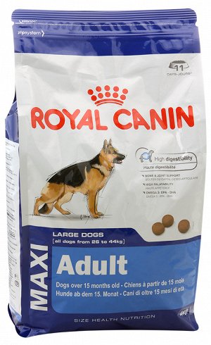 Royal Canin  MAXI ADULT (МАКСИ ЭДАЛТ)
Питание для взрослых собак в возрасте от 15-18 месяцев до 5 лет