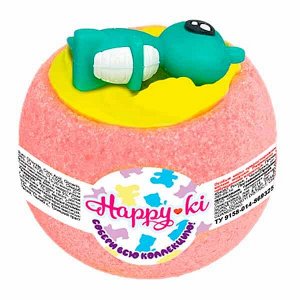 Шар бурлящий Чаша с пеной и игрушкой "Happyki" Laboratory Katrin 130г