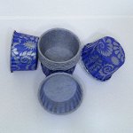 Форма бумажная Маффин 50/40 Дамаск синий
