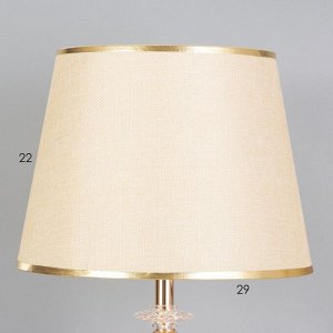 Лампа настольная RISALUX «Роника», 1x40 Вт, Е27, подсветка, золото, 28x28x50 см