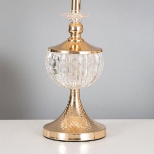 Лампа настольная RISALUX «Роника», 1x40 Вт, Е27, подсветка, золото, 28x28x50 см
