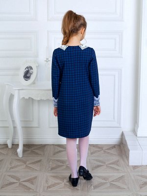 Школьное платье "Анастасия",синий 140