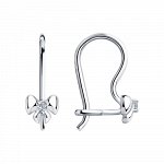 Серьги из серебра с фианитами