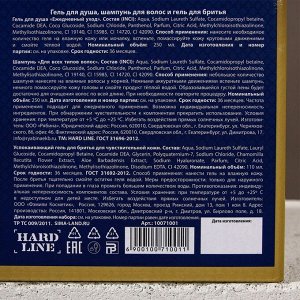 Подарочный набор «Богатства», гель для бритья 110 мл, гель для душа и шампунь для волос виски, 2x250 мл, Чистое счастье