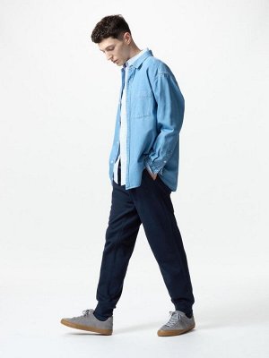 UNIQLO - хлопковые спортивные штаны 68-74 см - 69 NAVY