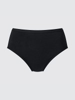 UNIQLO - базовые трусики с завышенной талией - 09 BLACK
