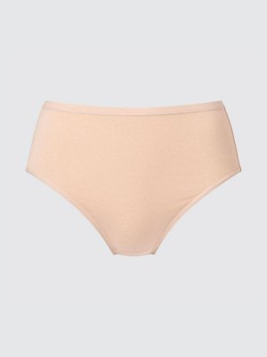 UNIQLO - базовые трусики с завышенной талией - 31 BEIGE